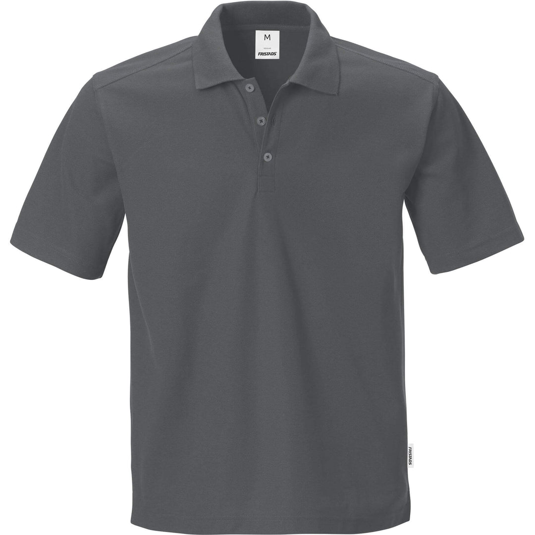 Fristads Kansas Match Polo Shirt Dark Grey Front2#colour_dark-grey