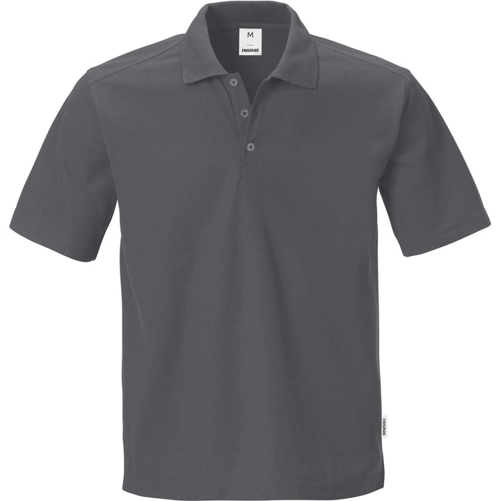 Fristads Kansas Match Polo Shirt Dark Grey Front2#colour_dark-grey