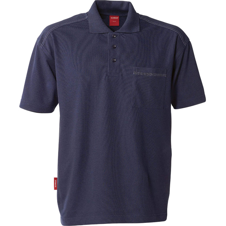 Fristads Kansas Match Polo Shirt Navy Front1#colour_navy