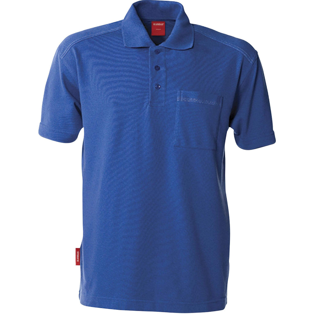 Fristads Kansas Match Polo Shirt Royal Blue Front1#colour_royal-blue