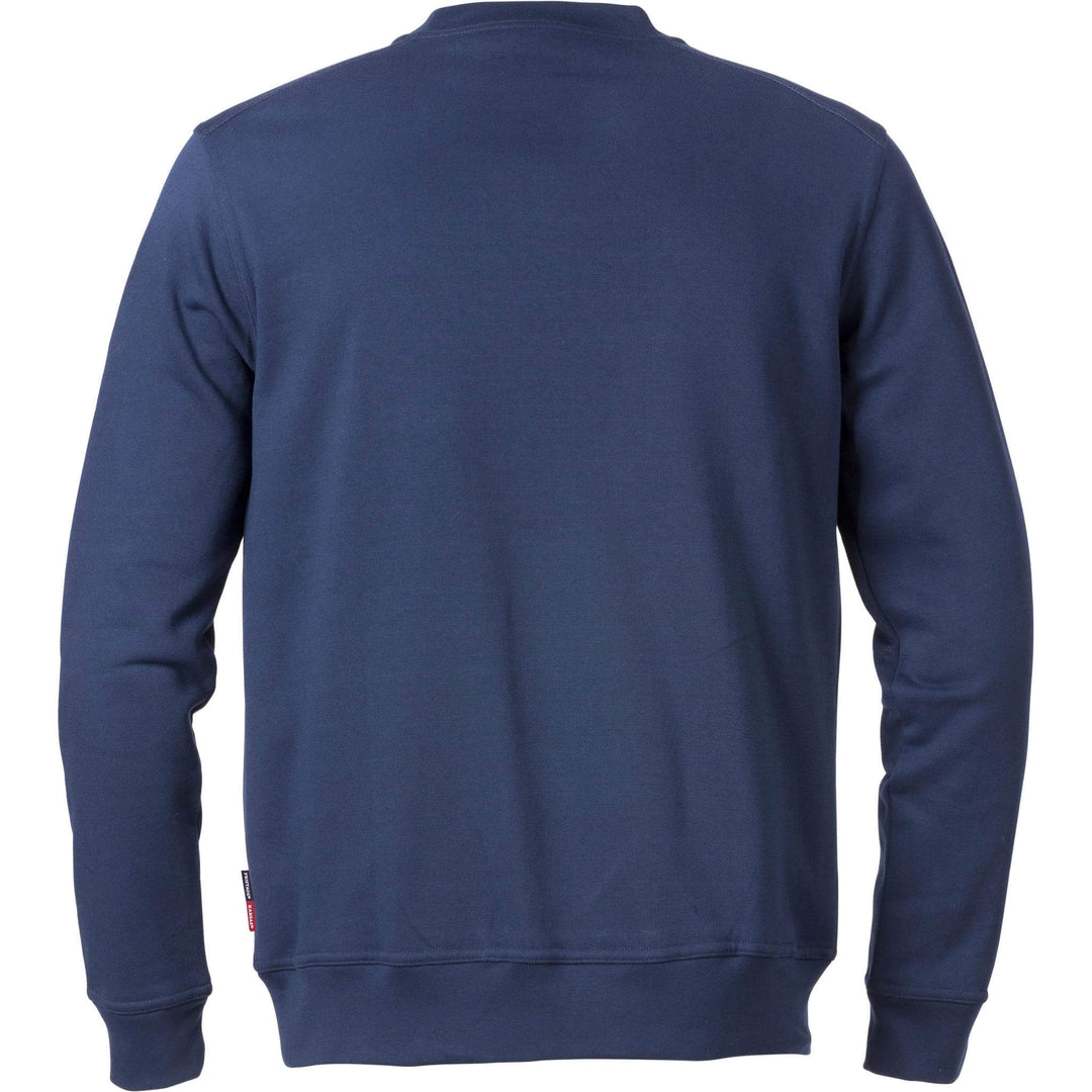 Fristads Kansas Match Sweatshirt Navy Back1#colour_navy