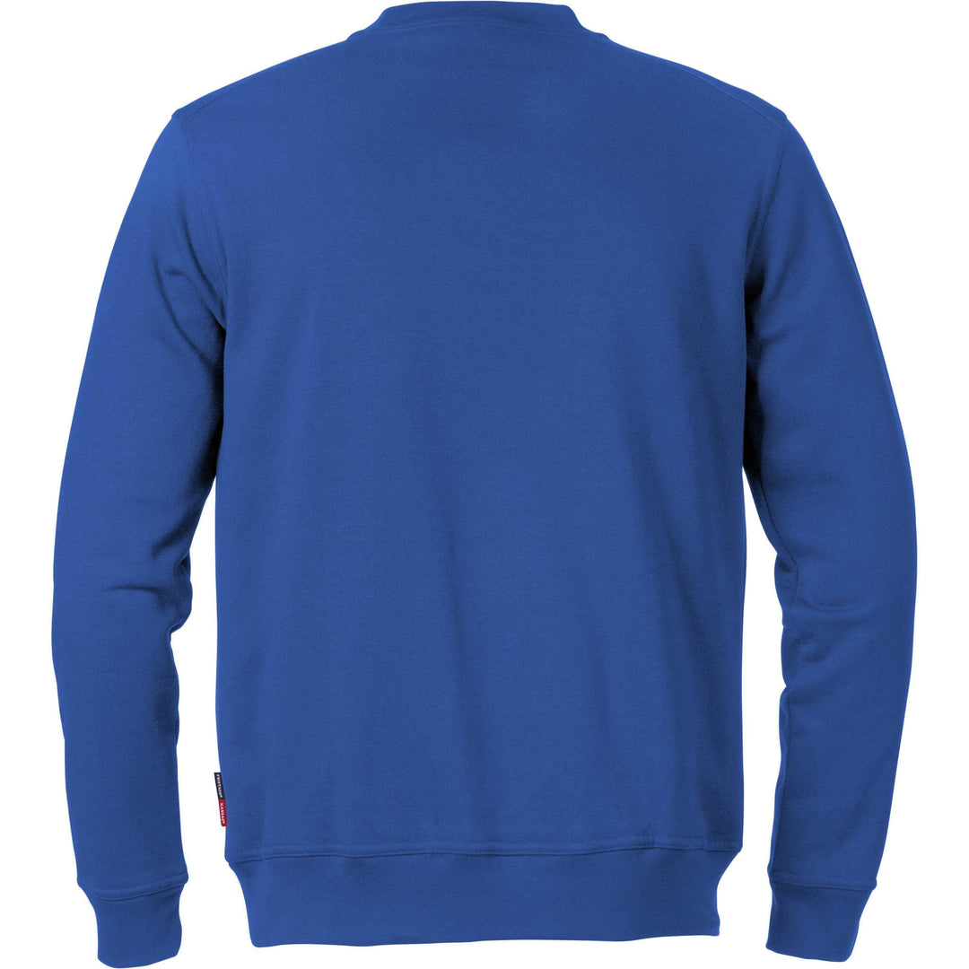 Fristads Kansas Match Sweatshirt Royal Blue Back1#colour_royal-blue