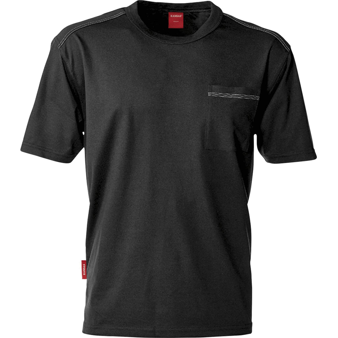 Fristads Kansas Match T-Shirt Black Front1#colour_black