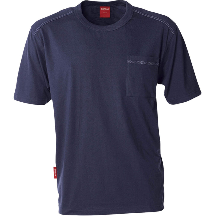 Fristads Kansas Match T-Shirt Navy Front1#colour_navy