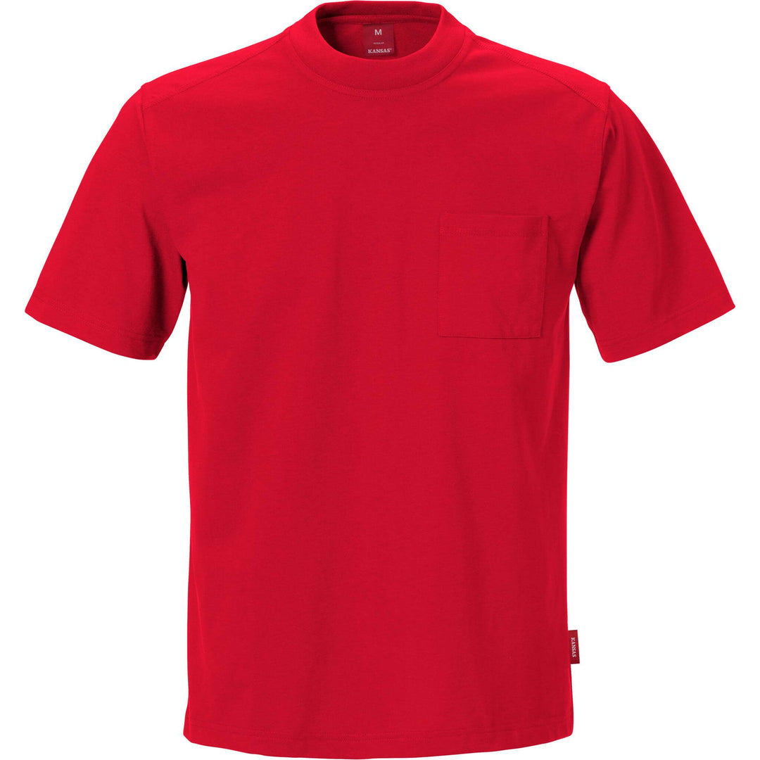 Fristads Kansas Match T-Shirt Red Front1#colour_red