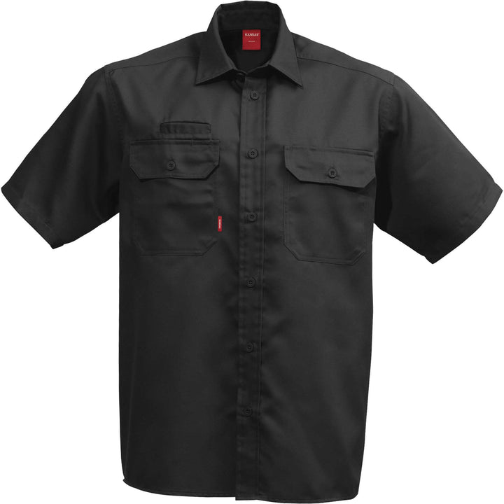Fristads Kansas Short Sleeve Shirt - 7387 B60 Black Front1#colour_black