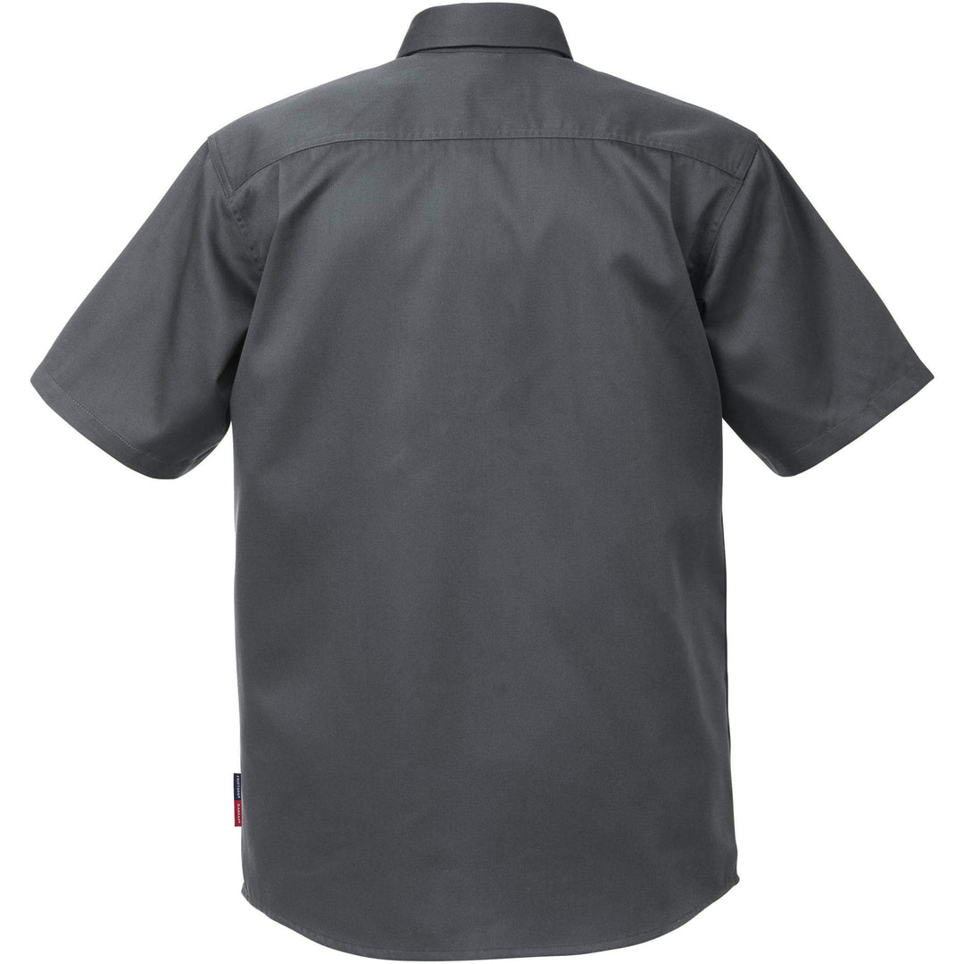 Fristads Kansas Short Sleeve Shirt - 7387 B60 Dark Grey Back1#colour_dark-grey