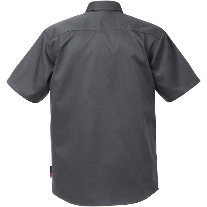 Fristads Kansas Short Sleeve Shirt - 7387 B60 Dark Grey Back1#colour_dark-grey