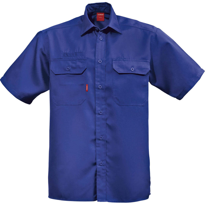 Fristads Kansas Short Sleeve Shirt - 7387 B60 Royal Blue Front1#colour_royal-blue