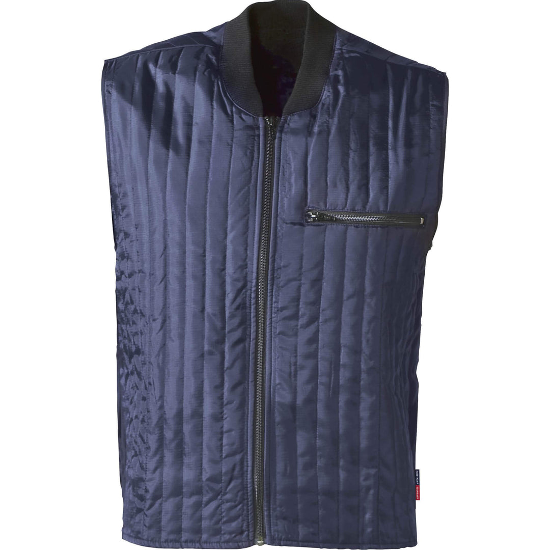 Fristads Kansas Thermo Zip Waistcoat - 5300 MTH Navy Front1#colour_navy