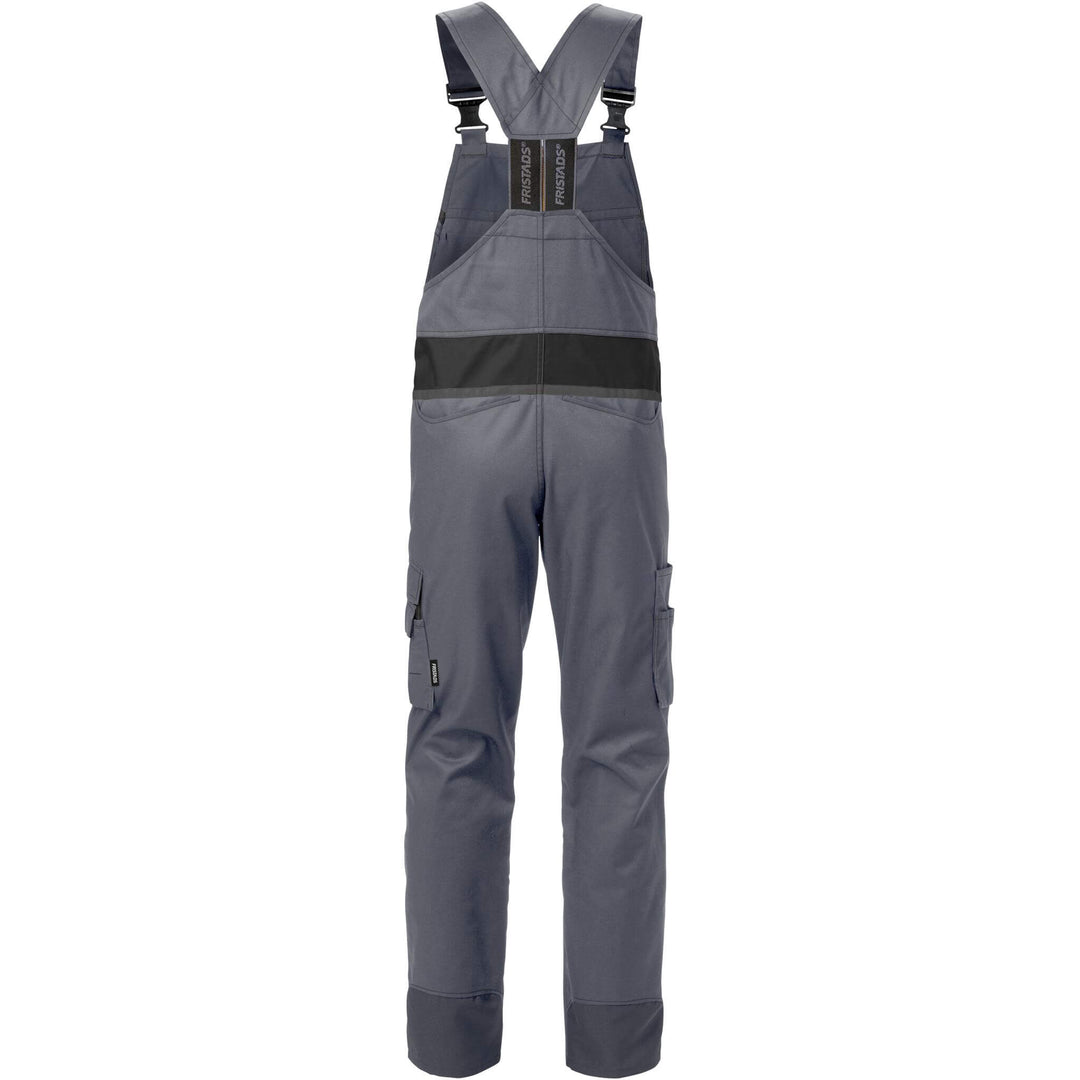 Fristads Knee Pad Bib and Brace - 1555 STFP Grey/Black Back1#colour_grey-black