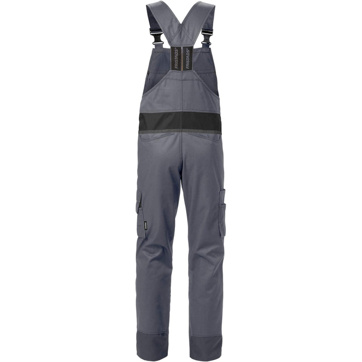 Fristads Knee Pad Bib and Brace - 1555 STFP Grey/Black Back1#colour_grey-black