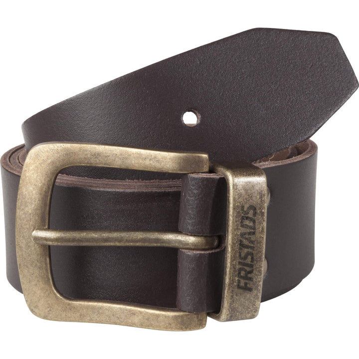 Fristads Leather Belt (Length 122 cm) - 9371 LTHR Brown Front1#colour_brown
