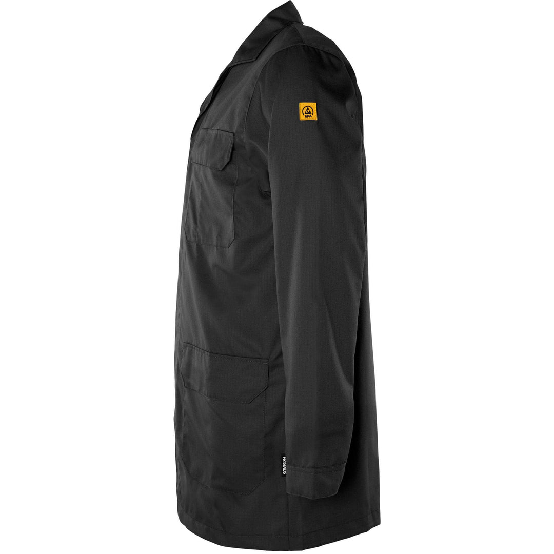 Fristads Lightweight Anti-Static ESD Coat - 3080 ELP Black Detail1#colour_black