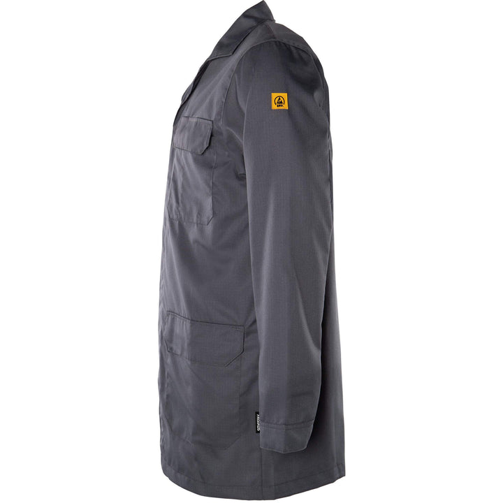 Fristads Lightweight Anti-Static ESD Coat - 3080 ELP Dark Grey Detail1#colour_dark-grey