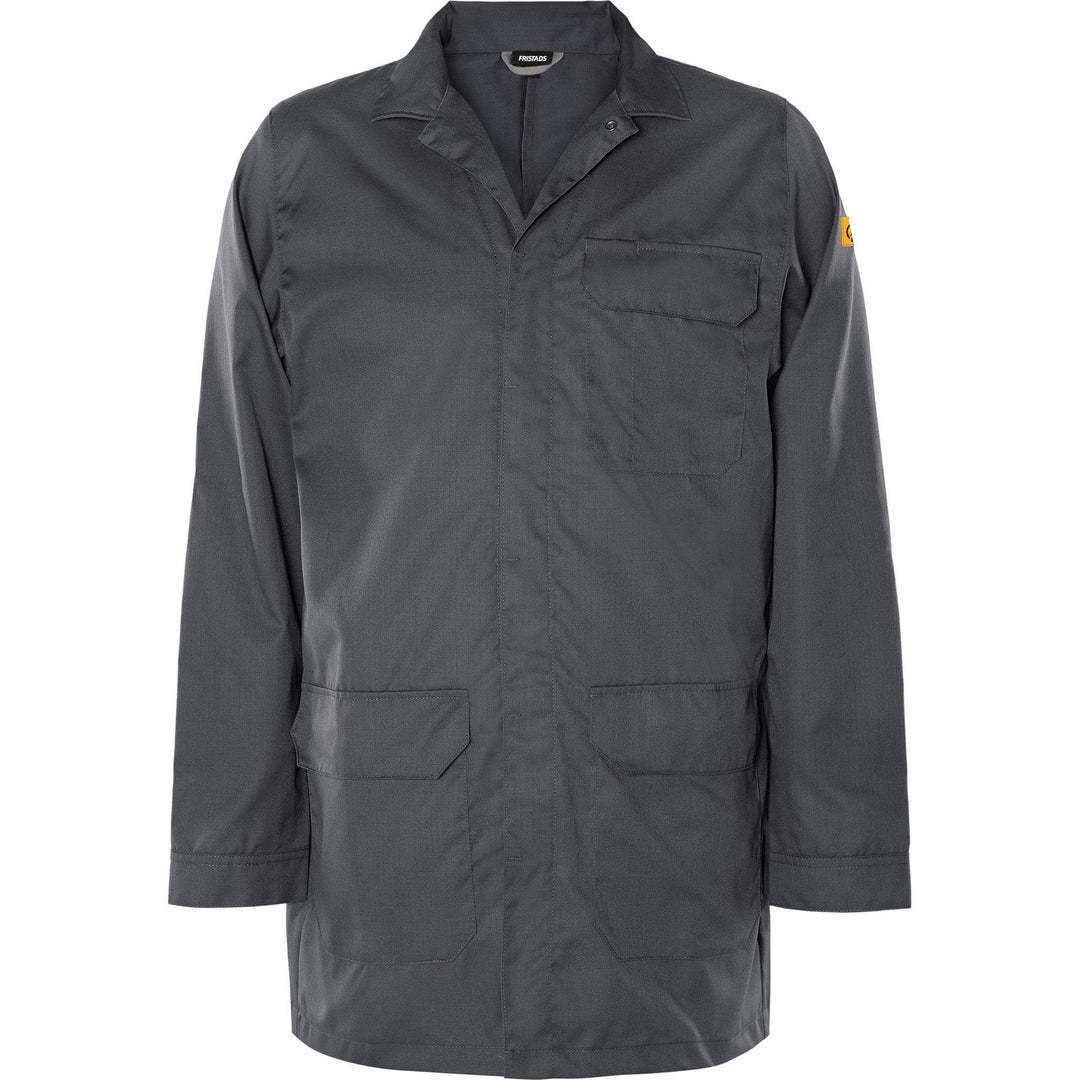 Fristads Lightweight Anti-Static ESD Coat - 3080 ELP Dark Grey Front1#colour_dark-grey