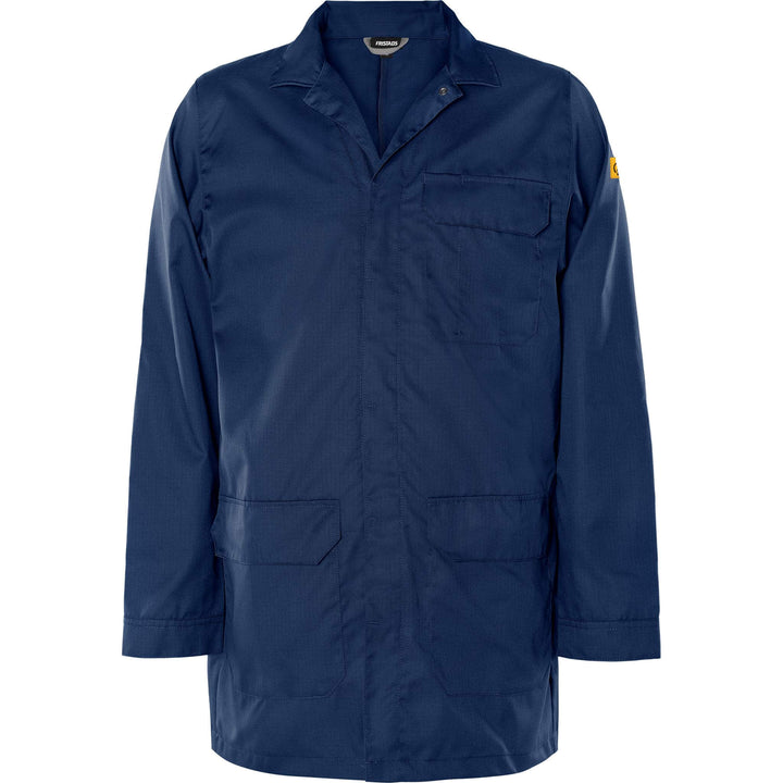 Fristads Lightweight Anti-Static ESD Coat - 3080 ELP Navy Front1#colour_navy