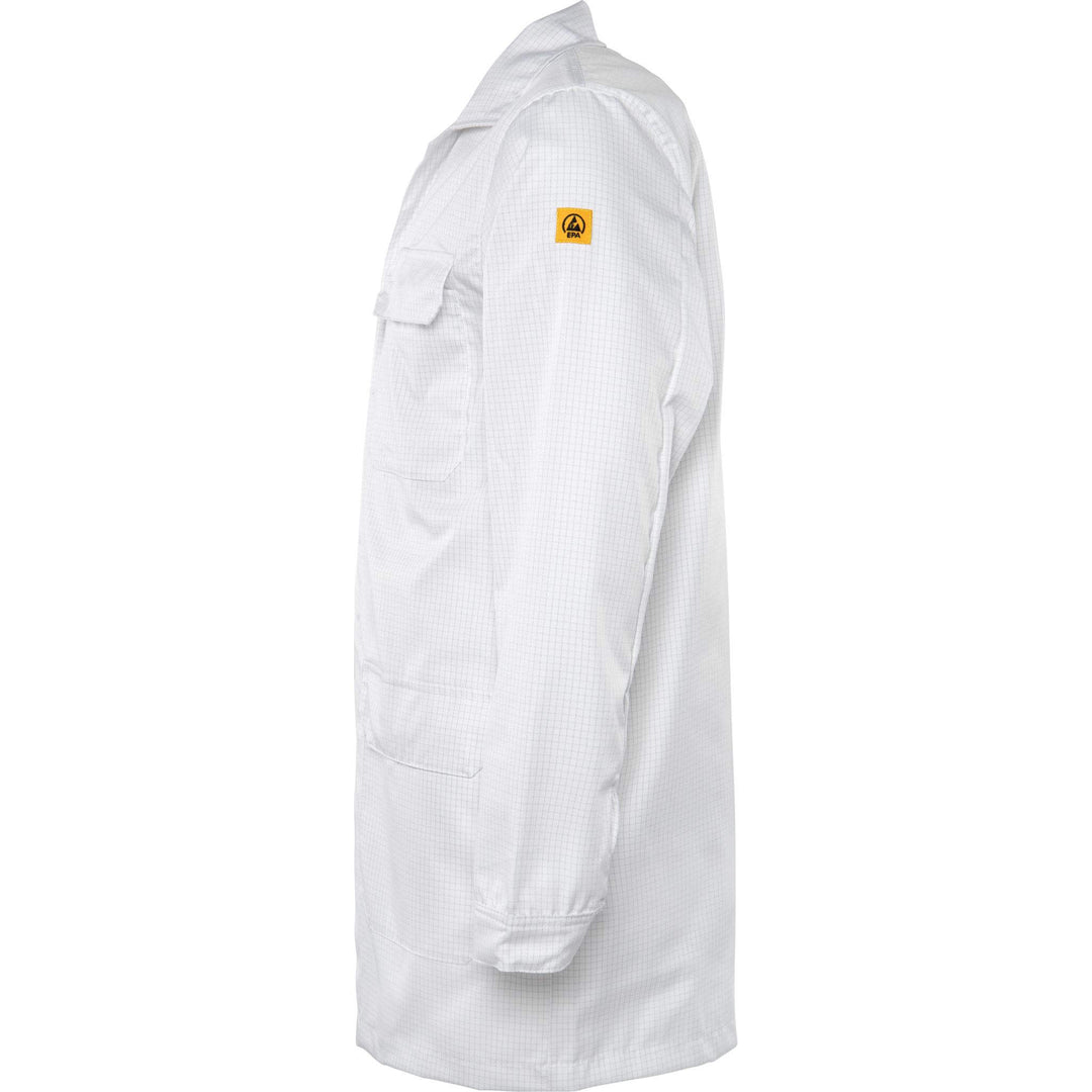 Fristads Lightweight Anti-Static ESD Coat - 3080 ELP White Detail1#colour_white