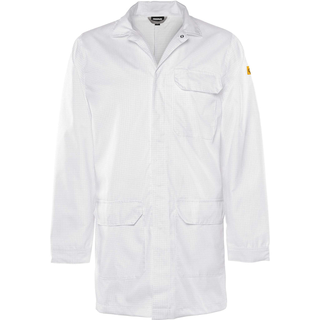 Fristads Lightweight Anti-Static ESD Coat - 3080 ELP White Front1#colour_white