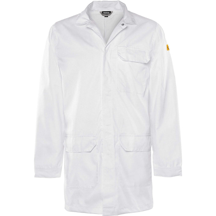Fristads Lightweight Anti-Static ESD Coat - 3080 ELP White Front1#colour_white