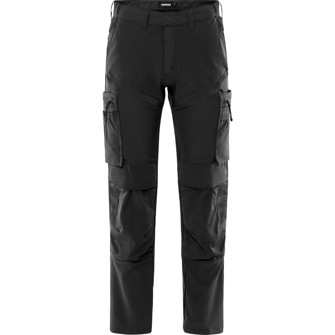 Fristads Lightweight Durable 4-Way-Stretch Trousers - 2653 LWS Black Front1#colour_black