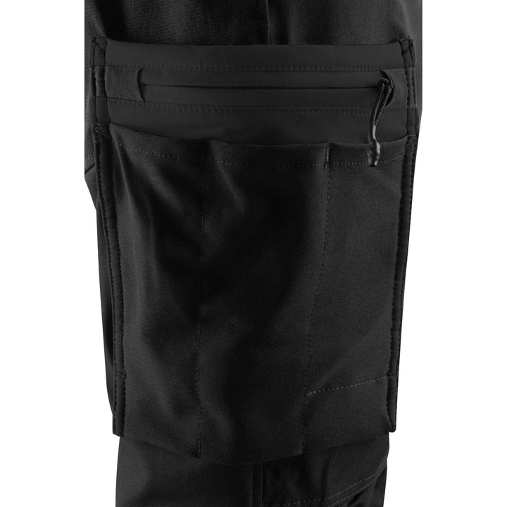 Fristads Lightweight Durable 4-Way-Stretch Trousers - 2653 LWS Black/Hi-Vis Yellow Detail2#colour_black-hi-vis-yellow