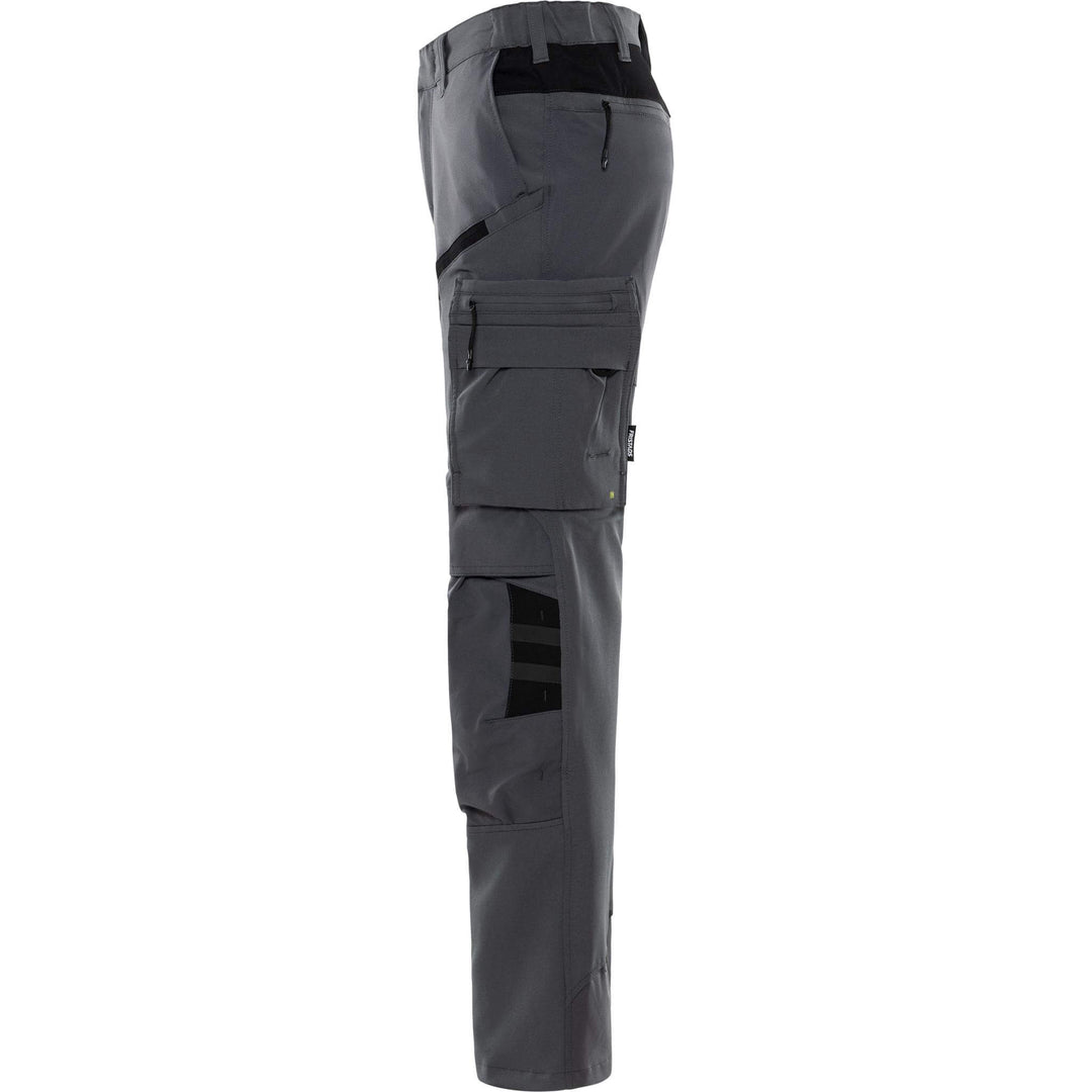 Fristads Lightweight Durable 4-Way-Stretch Trousers - 2653 LWS Grey/Black Back2#colour_grey-black