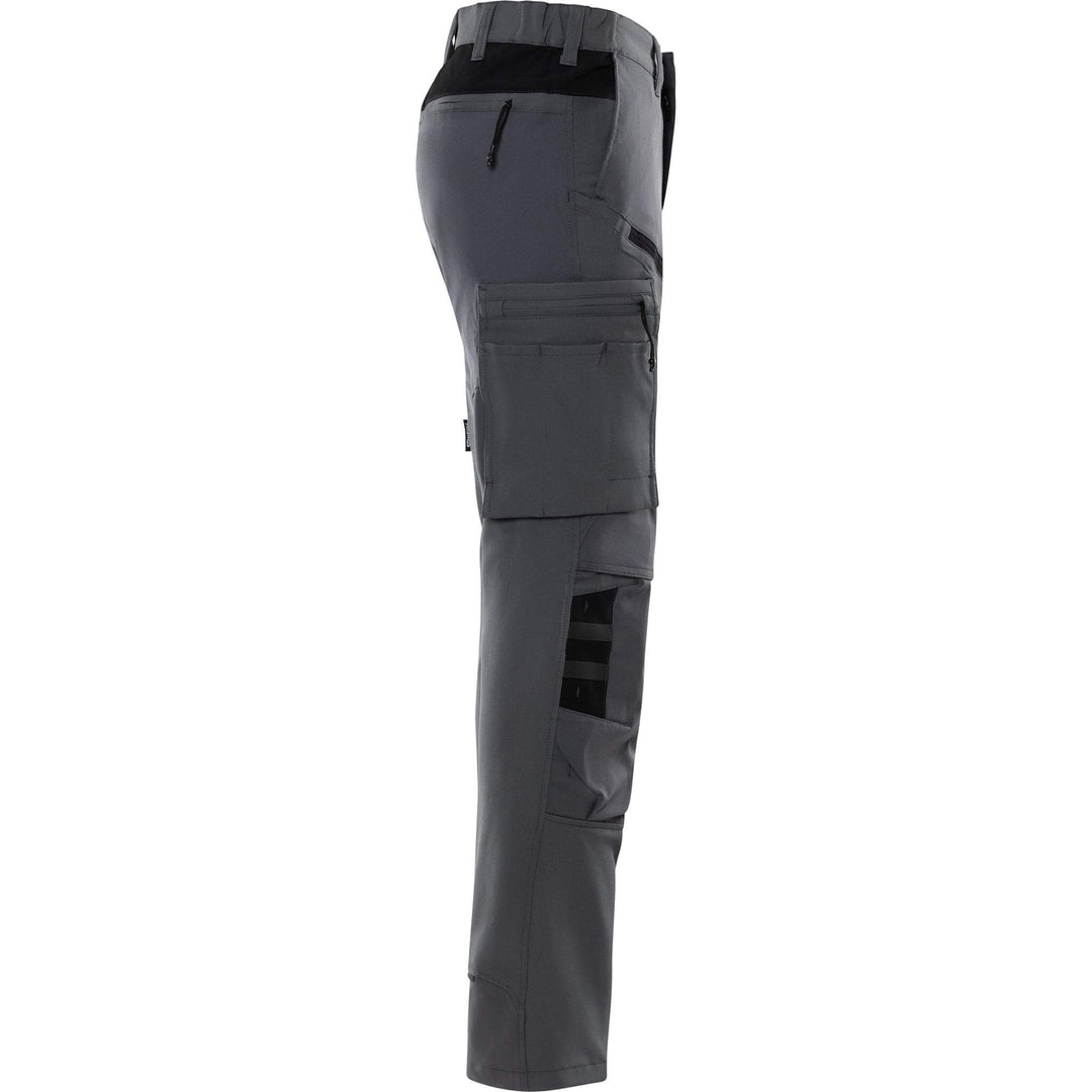 Fristads Lightweight Durable 4-Way-Stretch Trousers - 2653 LWS Grey/Black Back3#colour_grey-black