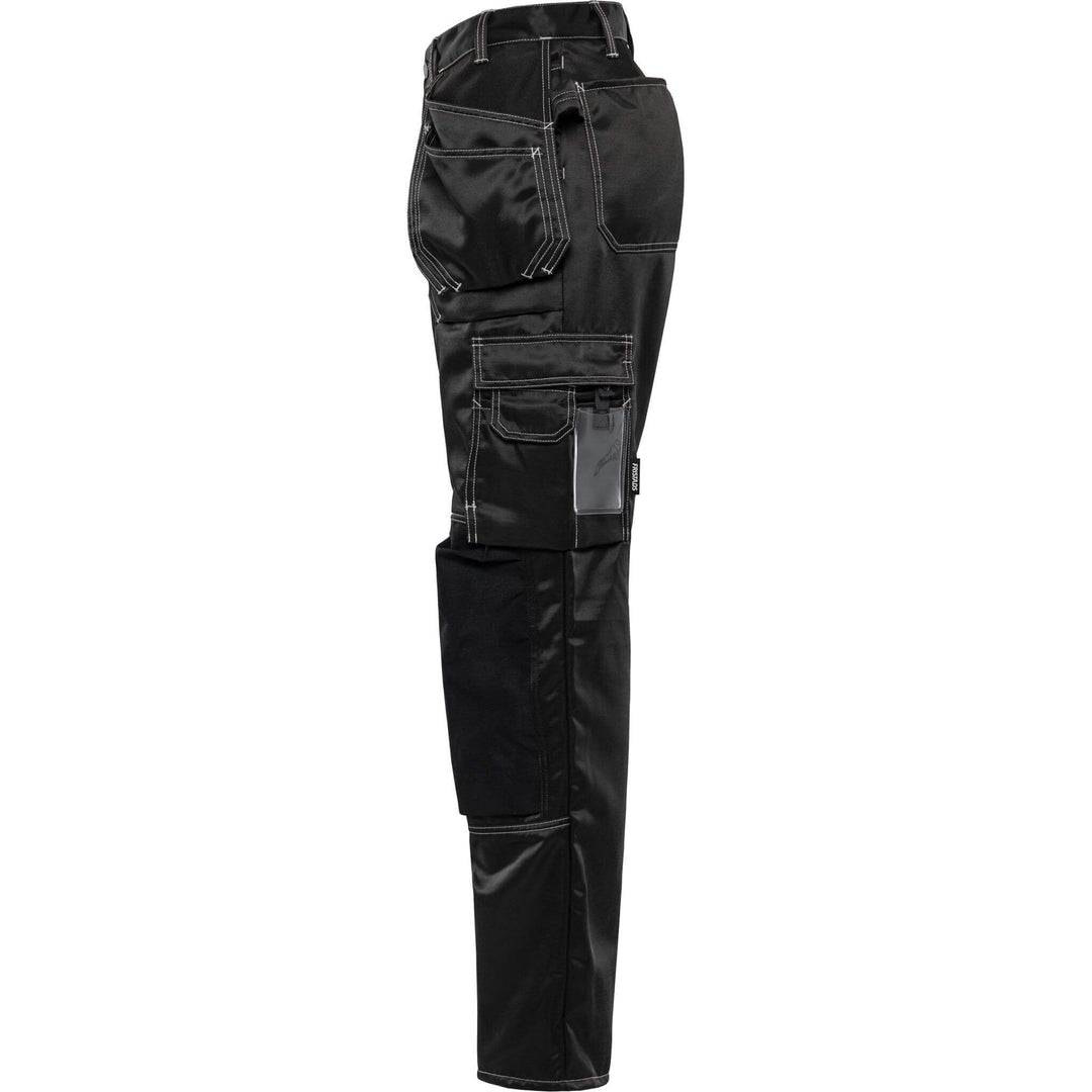 Fristads Lightweight Durable Craftsman Holster Pocket Trousers - 255K AD Black Back2#colour_black
