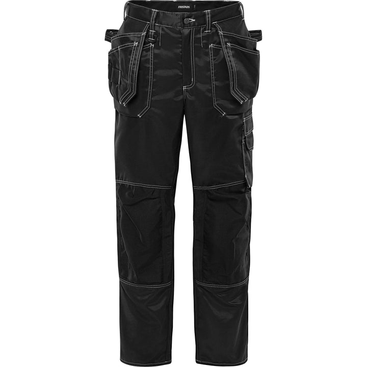 Fristads Lightweight Durable Craftsman Holster Pocket Trousers - 255K AD Black Front1#colour_black