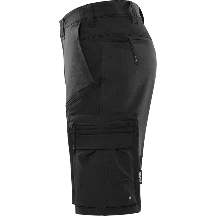 Fristads Lightweight Durable Ripstop 4-Way-Stretch Shorts - 2655 GLWS Black Back2#colour_black