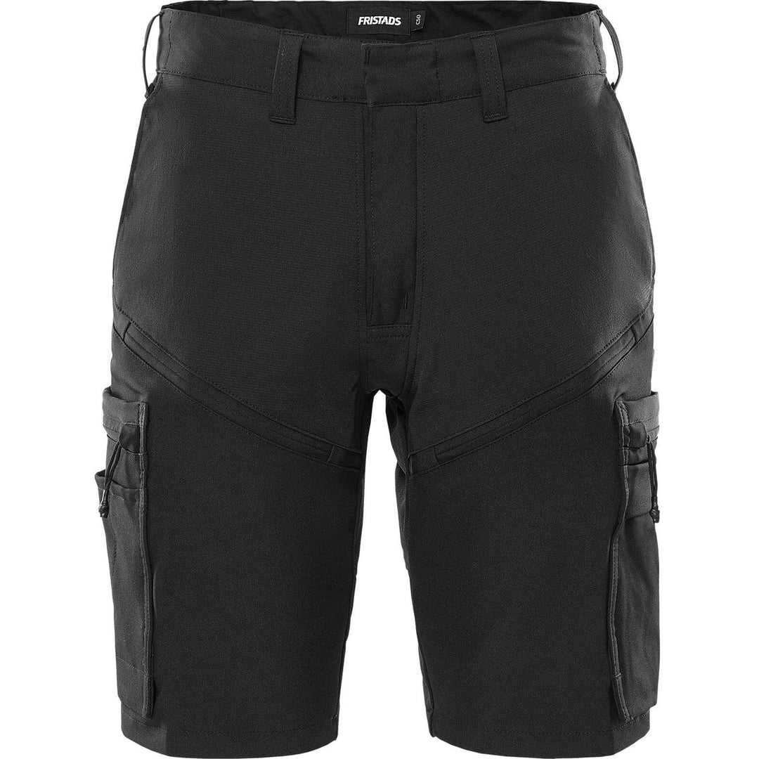 Fristads Lightweight Durable Ripstop 4-Way-Stretch Shorts - 2655 GLWS Black Front1#colour_black