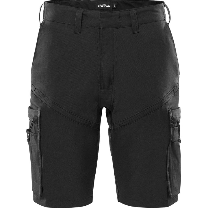 Fristads Lightweight Durable Ripstop 4-Way-Stretch Shorts - 2655 GLWS Black Front1#colour_black