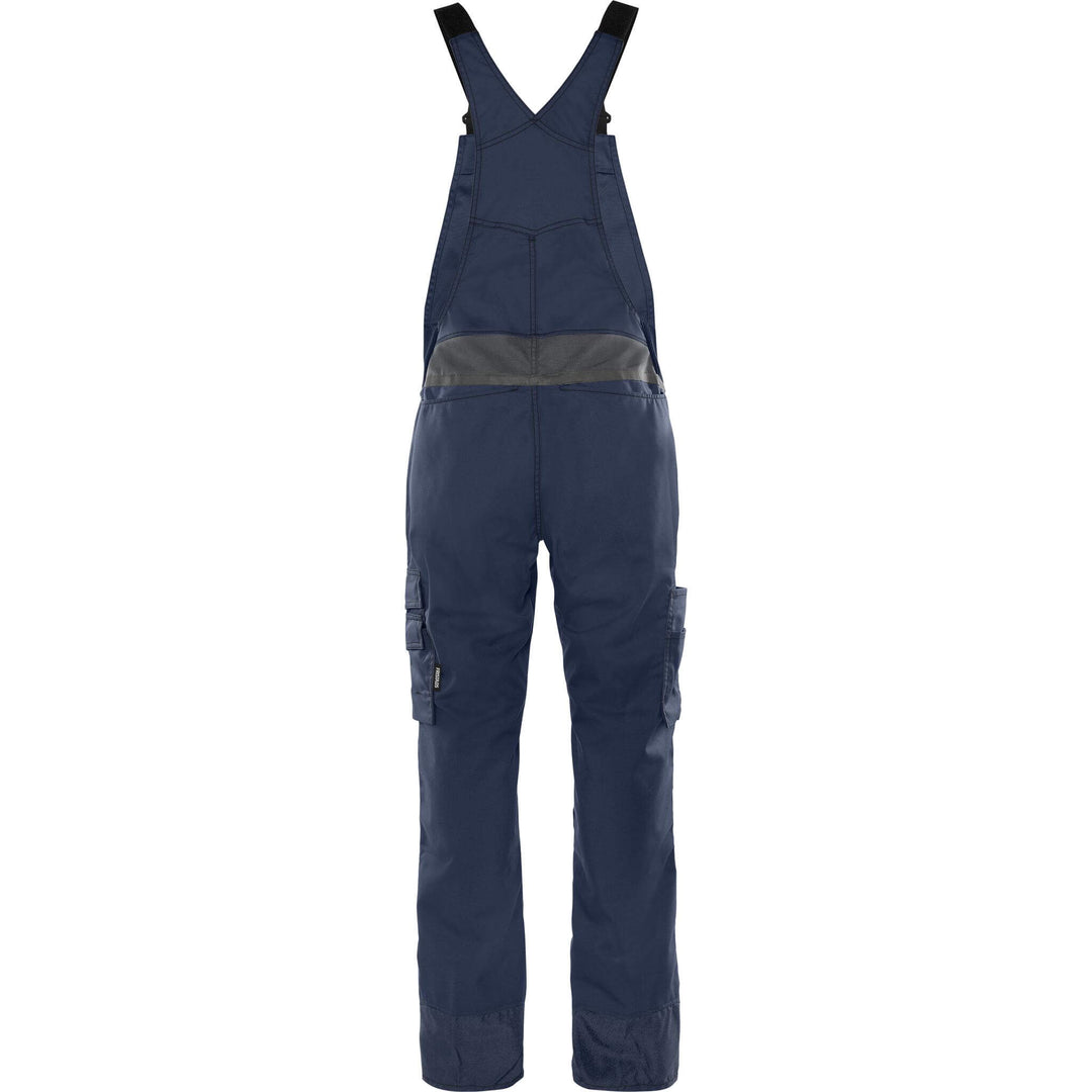 Fristads Lightweight Mechanical Stretch Bib and Brace - 1556 STFP Navy/Grey Back1#colour_navy-grey