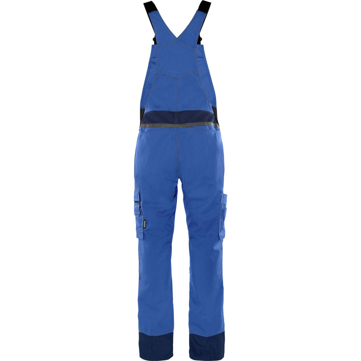Fristads Lightweight Mechanical Stretch Bib and Brace - 1556 STFP Royal Blue/Navy Back1#colour_royal-blue-navy