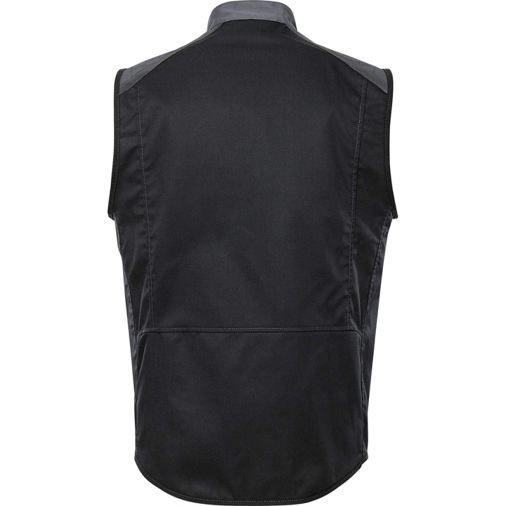 Fristads Lightweight Waistcoat Gilet- 5555 STFP Black/Grey Back1#colour_black-grey