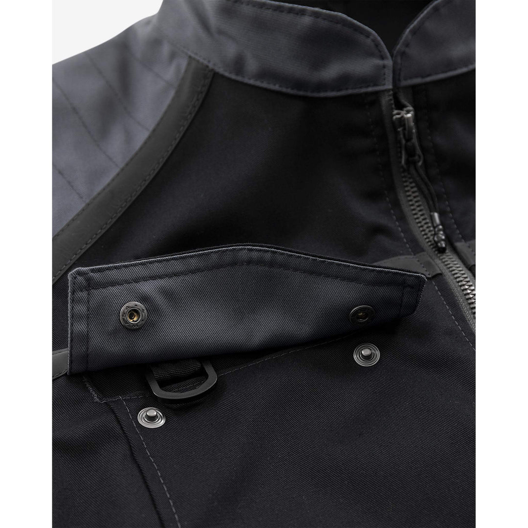 Fristads Lightweight Waistcoat Gilet- 5555 STFP Black/Grey Detail1#colour_black-grey