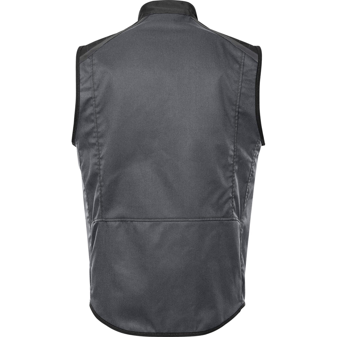 Fristads Lightweight Waistcoat Gilet- 5555 STFP Grey/Black Back1#colour_grey-black
