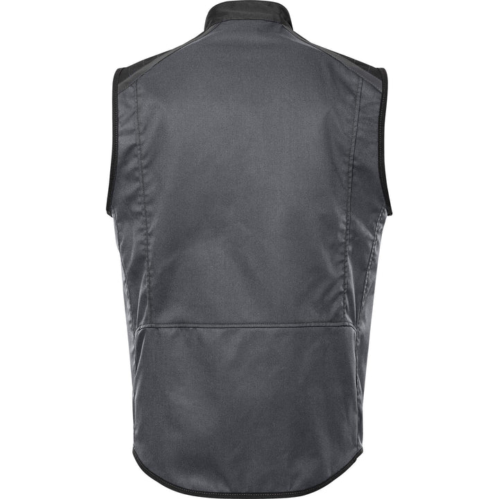 Fristads Lightweight Waistcoat Gilet- 5555 STFP Grey/Black Back1#colour_grey-black