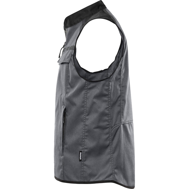 Fristads Lightweight Waistcoat Gilet- 5555 STFP Grey/Black Back2#colour_grey-black