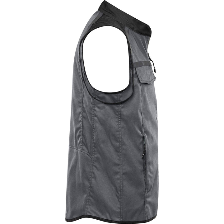 Fristads Lightweight Waistcoat Gilet- 5555 STFP Grey/Black Back3#colour_grey-black