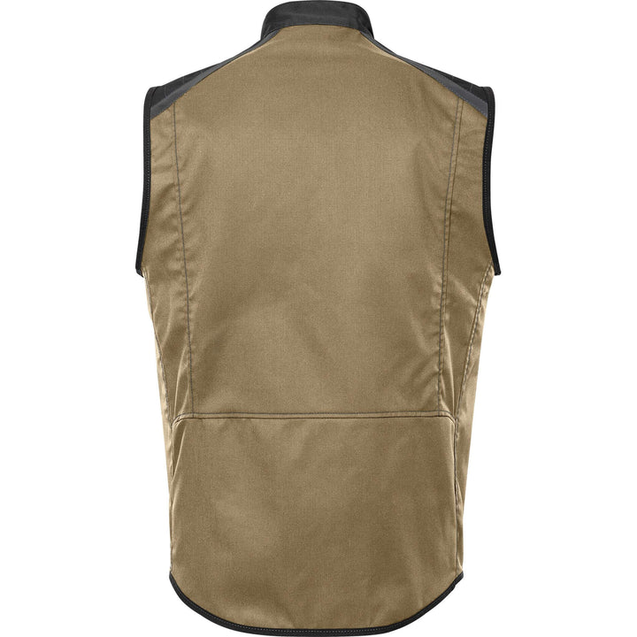 Fristads Lightweight Waistcoat Gilet- 5555 STFP Khaki/Black Back1#colour_khaki-black