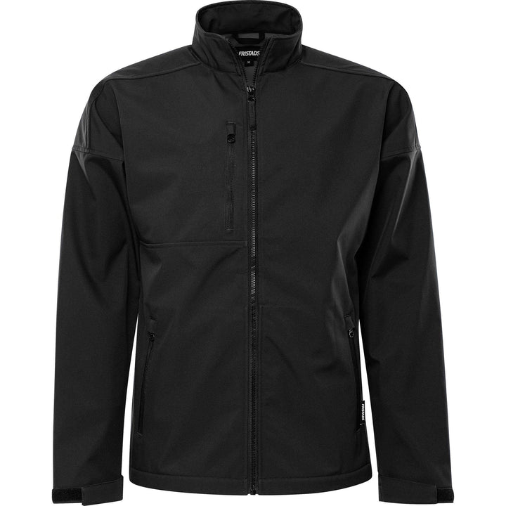 Fristads Lightweight Water Resistant Softshell Jacket - 1476 SBT Black Front1#colour_black
