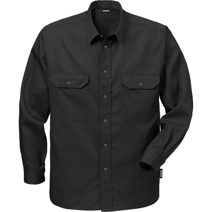 Fristads Long Sleeve Shirt - 720 B60 Black Front1#colour_black