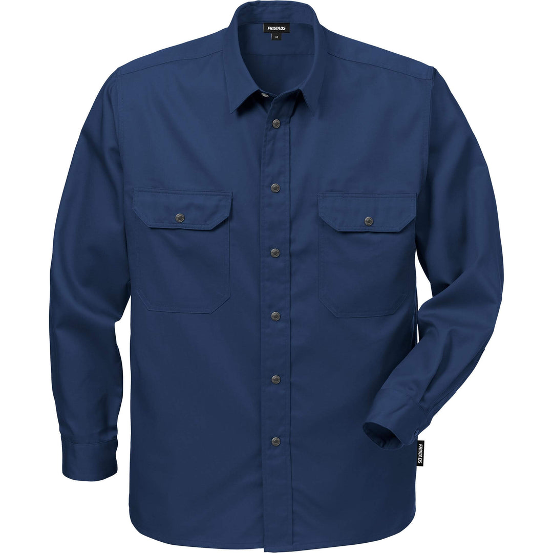 Fristads Long Sleeve Shirt - 720 B60 Navy Front1#colour_navy