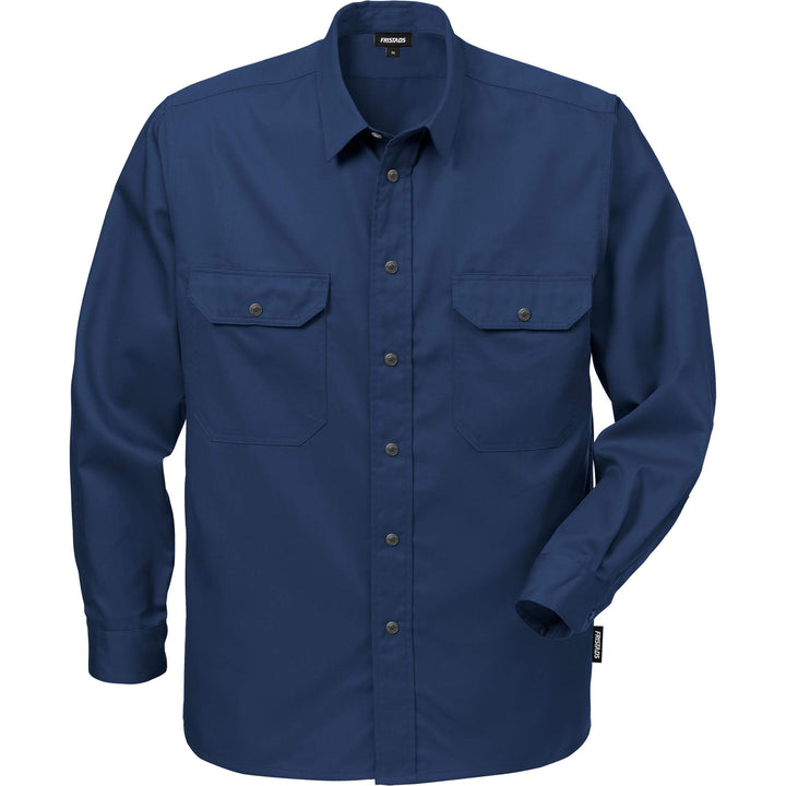 Fristads Long Sleeve Shirt - 720 B60 Navy Front1#colour_navy