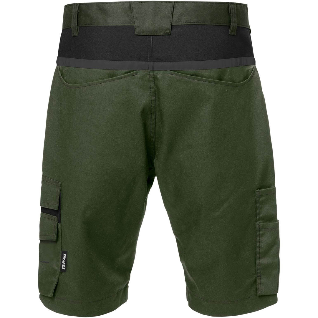 Fristads Mechanical Stretch Shorts - 2562 STFP Army Green/Black Back1#colour_army-green-black