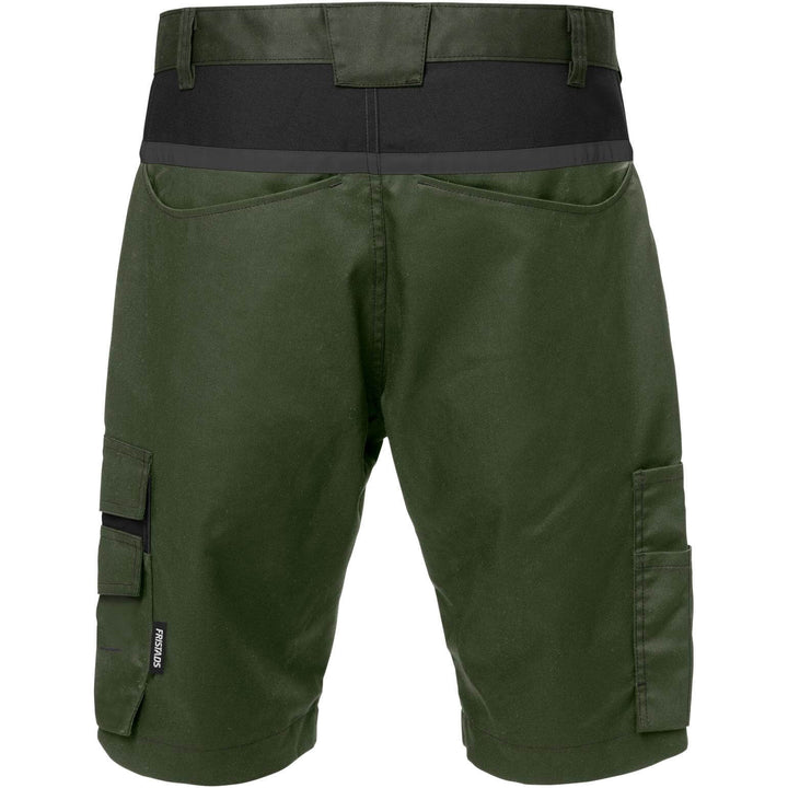 Fristads Mechanical Stretch Shorts - 2562 STFP Army Green/Black Back1#colour_army-green-black