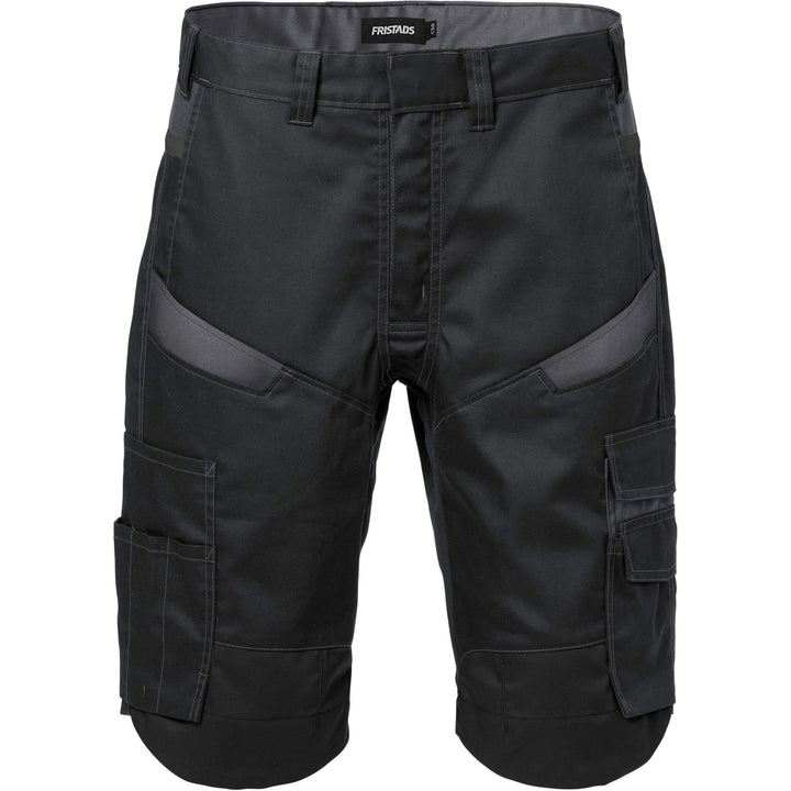 Fristads Mechanical Stretch Shorts - 2562 STFP Black/Grey Front1#colour_black-grey