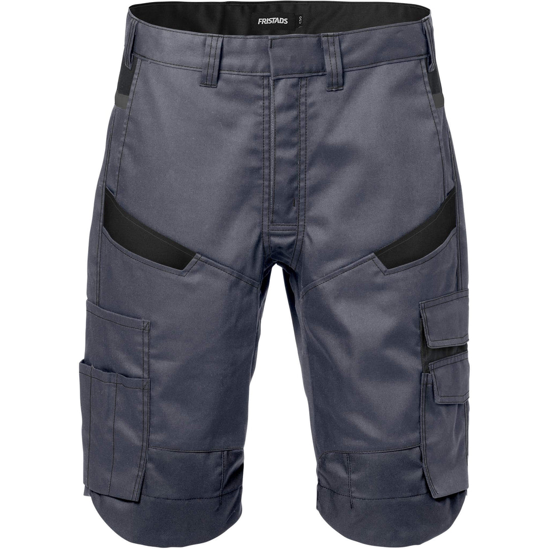 Fristads Mechanical Stretch Shorts - 2562 STFP Grey/Black Front1#colour_grey-black